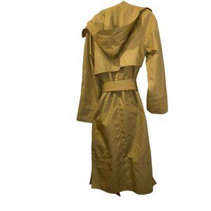 Jenni Kayne gorgeous camel khaki large hood shawl neck belted trench coat